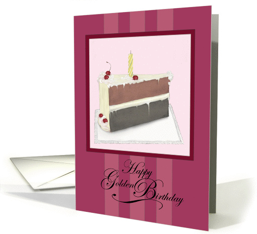 Happy Golden Birthday - Pink card (177627)