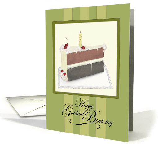 Happy Golden Birthday - Lime card (177633)