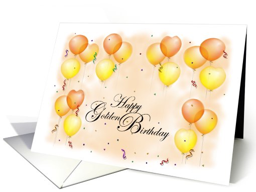 A Special Day - Golden Birthday card (177659)