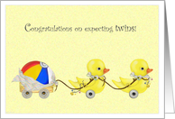 Double Ducks - Congratulations Expecting Twins card