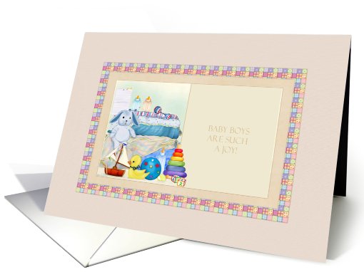 Baby Boys Are Such A Joy - Congratulations Baby Boy card (225379)
