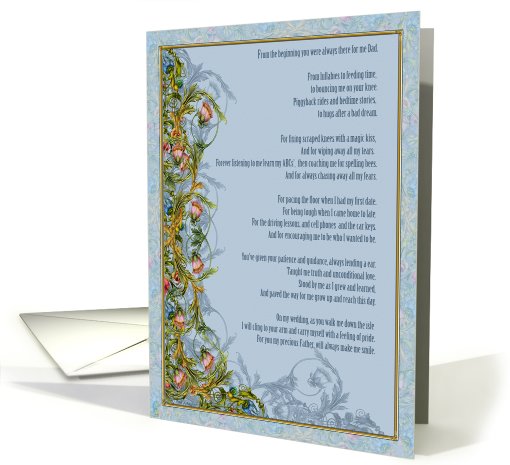 You Were Always There - Father of the Bride card (239173)