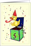 Because You’re Five - Birthday card