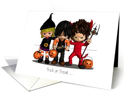 Halloween Trio Trick or Treat card (258399)