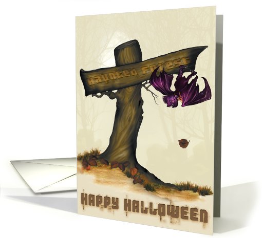 Halloween Haunted Forest card (258425)