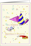 Spa and Bunco Birthday Party card