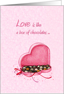 Love is ... - Valentine card