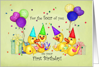 First Birthday Wishes card