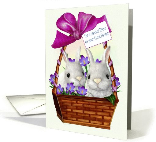 Easter Bunnuy Basket - First Easter Niece card (361809)