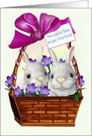 Easter Bunnuy Basket - First Easter Niece card