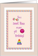 First Birthday for Niece card