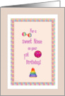 First Birthday for Niece card