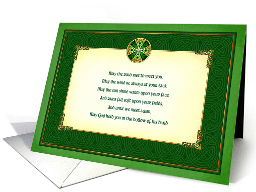 May The Road Rise To Meet You - St. Patrick's Day Irish Blessing card