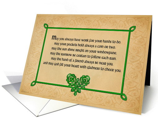 May You Always Have Work - St. Patrick's Day Irish Blessing card