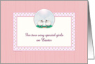 Easter Lambs - Twin Girls card