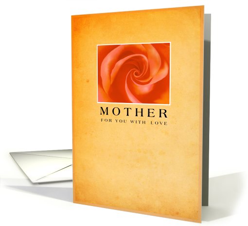 Peach Rose - For Mother With Love card (380911)