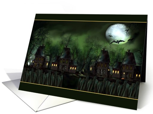 Haunted Neighborhood - Halloween card (497461)