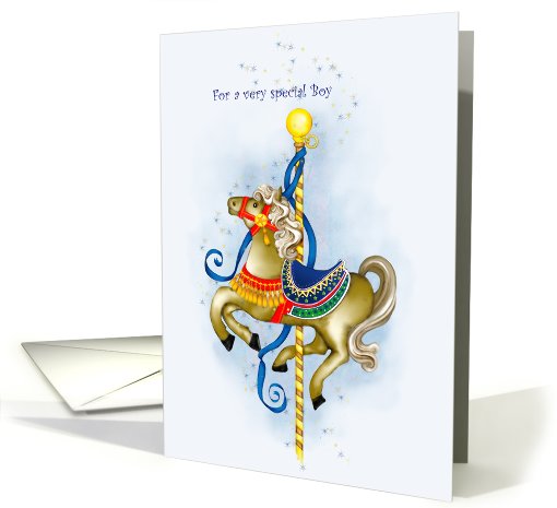 Happy Birthday Carousel - Boy card (714952)