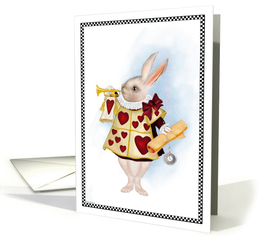Don't Be Late - White Rabbit Note card (714988)