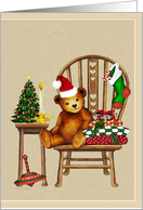 Teddy The Christmas Bear Card
