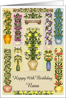 Blooming Flowers - 90th Birthday Nana card