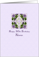 Morning Glory 90th Nana Birthday card