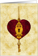 Key To My Heart Valentine card