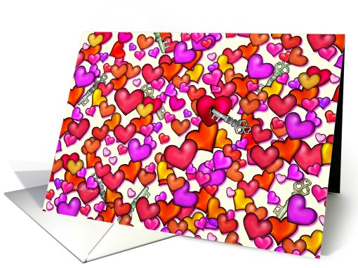 Keys and Hearts Valentine card (744977)
