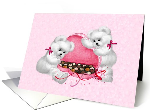Teddy Bears Chocolate Box Valentine card (744986)