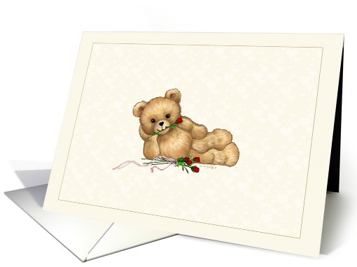 Romantic Teddy Bear Valentine card (744993)