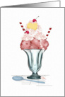 Ice Cream Sundae Valentine card