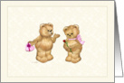 Teddy Bear Couple Valentine card