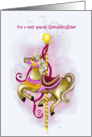 Granddaughter Birthday, Pink Carousel Horse card