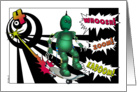 Happy Fourth Birthday Robot card