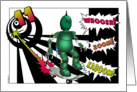 11th Birthday, Skateboarding Robot card