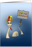 Happy Birthday Day Hip Hip Hooray Loch Ness card