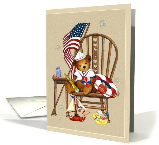 Summertime Fun - Patriotic Teddy Bear card (775776)