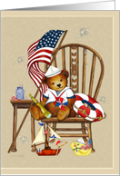 Summertime Fun - Patriotic Teddy Bear card