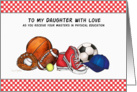 Congratulations Daughter - Masters Degree Phys Ed card