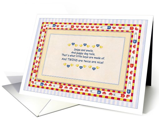 Twin Boys Baby Shower Invitation card (796861)