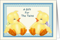 Baby Ducks -Twins Unisex Baby Shower Gift card