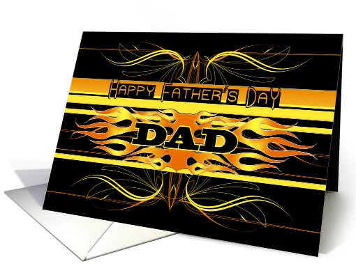 Flames and Pin Stripe Father's Day Greeting card (798822)