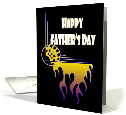 Flames and Pin Stripe Father's Day Greeting card (798839)
