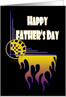 Flames and Pin Stripe Father’s Day Greeting card