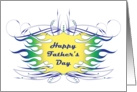 Flames and Pin Stripe Father’s Day Greeting card