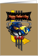 Hot Rod Diner Sign Father’s Day for Dad Greeting card
