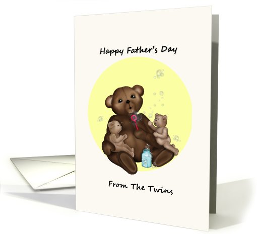 Teddy Bear Father's Day From Twins card (806824)