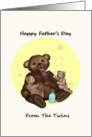 Teddy Bear Father’s Day From Twins card