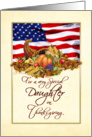 Thanksgiving - Military Daughter - Cornucopia US Flag card