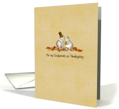 Thanksgiving - Godparents - Pilgram Mice card (816767)